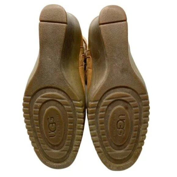 UGG Australia Sandra Knee High Chestnut Sheepskin Boots - Size 7 - Picture 9 of 14